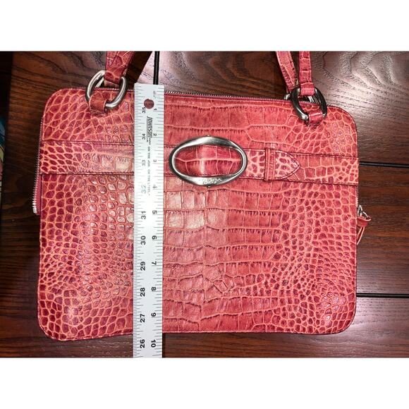Tosca Blu Italian Red Leather Alligator Handbag! - Picture 15 of 16